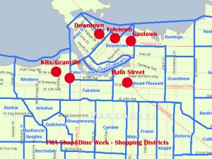 Shop&Dine districts map